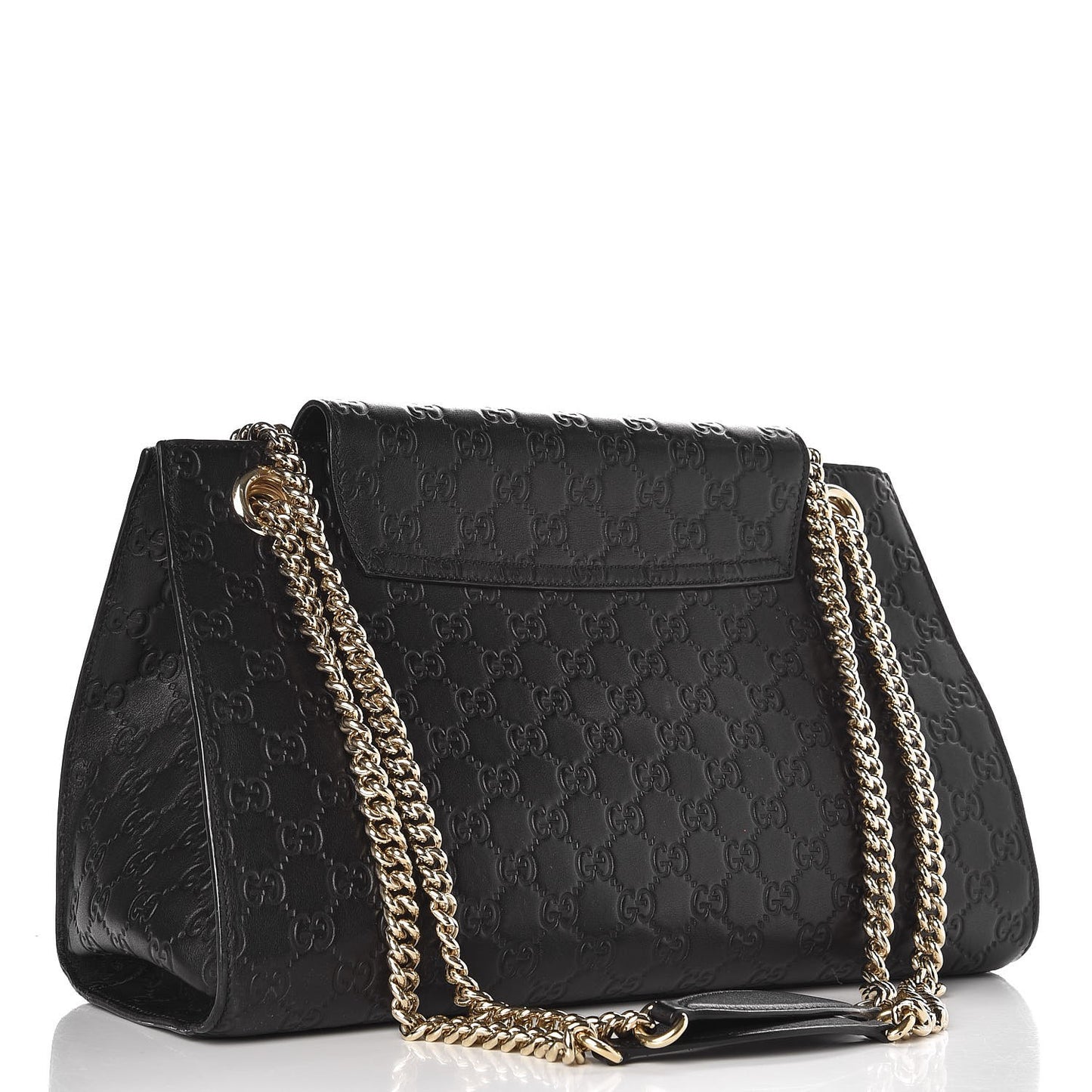 Guccissima Large Emily Chain Shoulder Bag Black