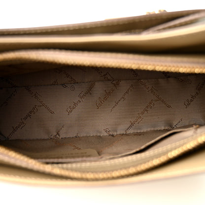 Salvatore Ferragamo Brushed Calfskin Gancini Hobo Beige 5 of 10