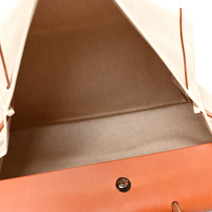 Hermes Toile Vache Calfskin Herbag 50 Natural 4 of 11