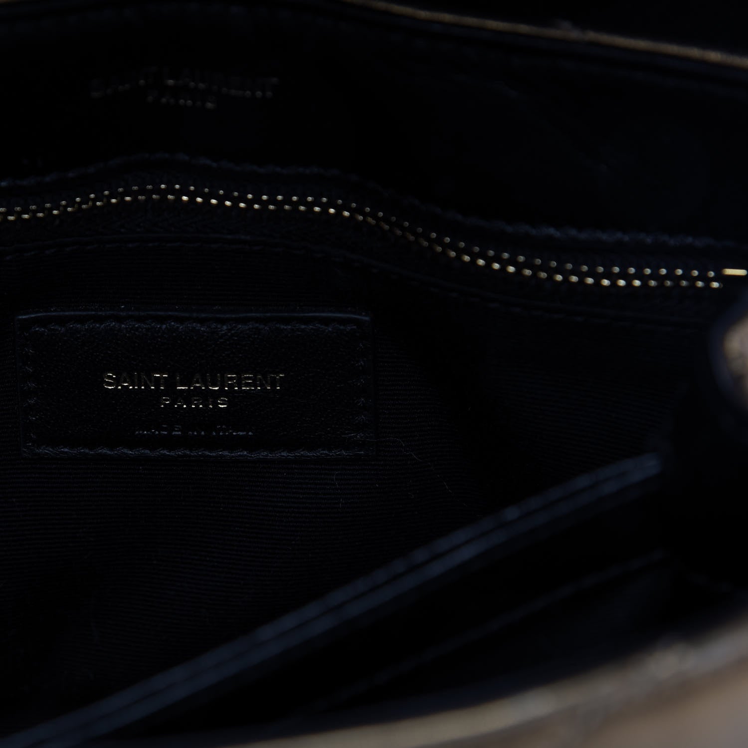 Saint Laurent Metallic Calfskin Y Quilted Monogram Toy Loulou Crossbody Bag Gold 8 of 13