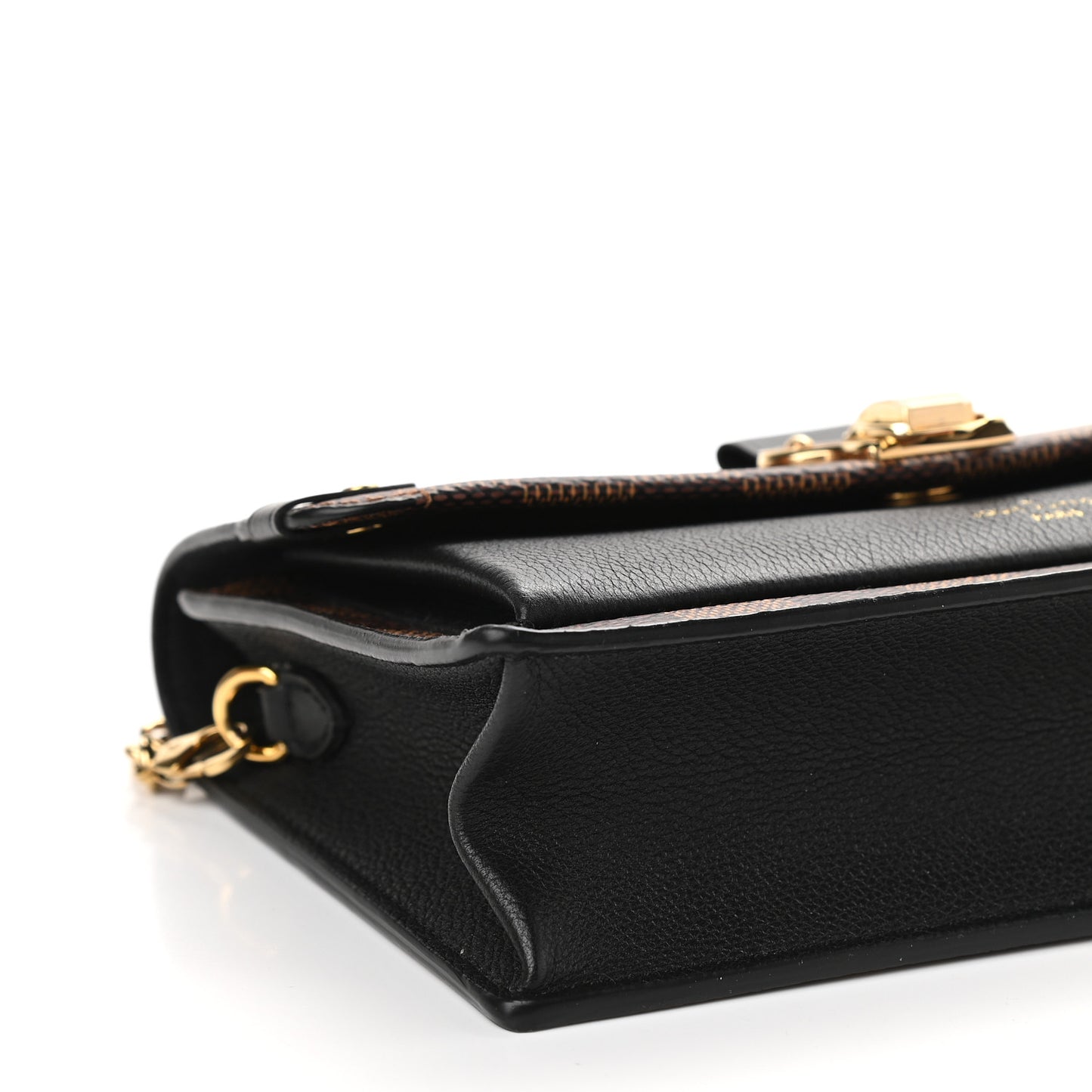 Damier Ebene Vavin Chain Wallet Black