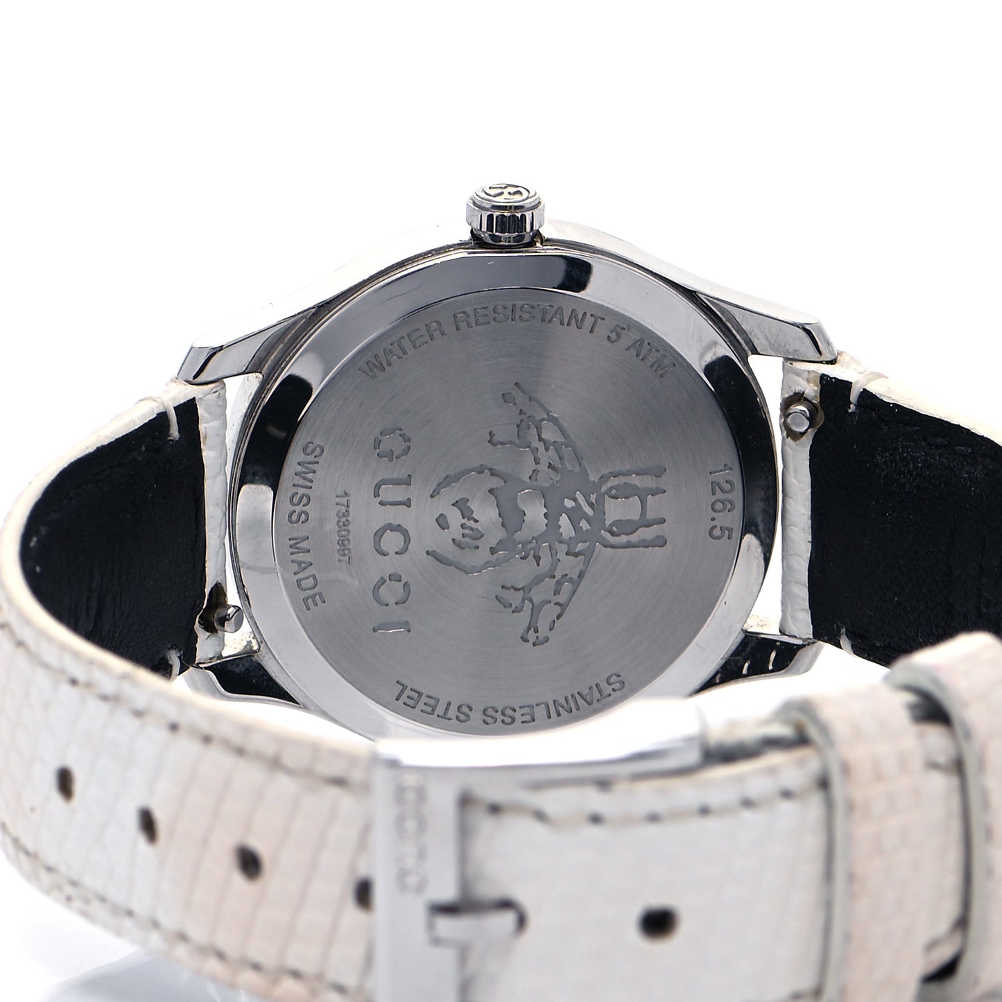 Stainless Steel Calfskin Diamond Mother of Pearl 29mm G-Timeless Charm Quartz Watch