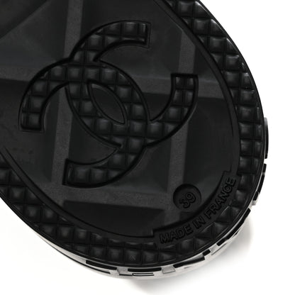 Chanel Caoutchouk CC High Boots 39 Black 7 of 9