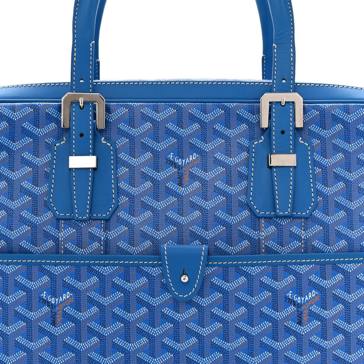 Goyardine Ambassade MM Briefcase Sky Blue