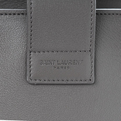 Saint Laurent Calfskin Medium Monogram Cabas Grey 7 of 8