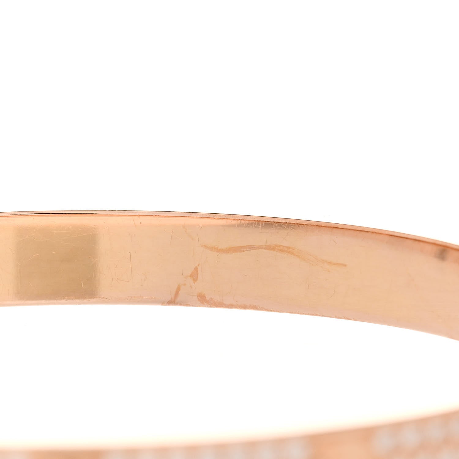 Cartier 18K Pink Gold Diamond LOVE Paved Bracelet 19 4 of 5