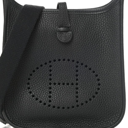 Hermes Taurillon Clemence Evelyne TPM Black 8 of 11