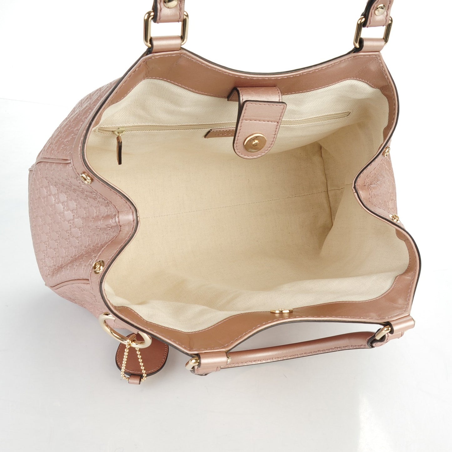 Metallic Microguccissima Medium Sukey Tote Dark Cipria