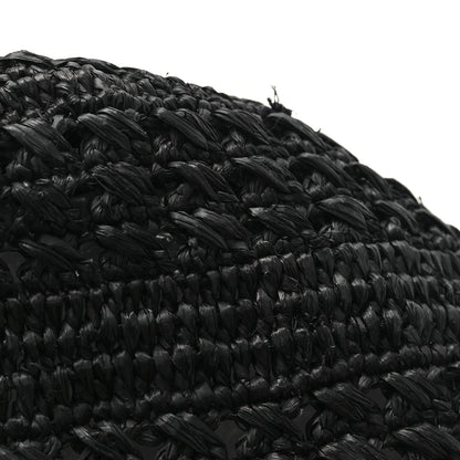 Saint Laurent Raffia Calfskin Medium Panier Tote Black 10 of 11