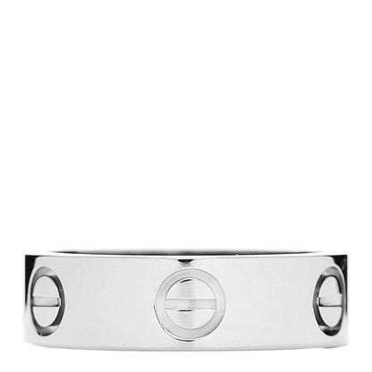 Cartier 18K White Gold 5.5mm LOVE Ring 52 6 1 of 5