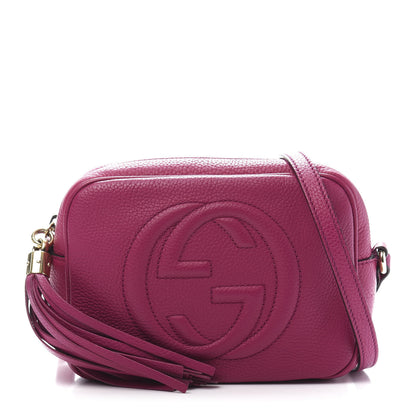 Gucci Pebbled Calfskin Small Soho Disco Bag Bright Bougainvillea 1 of 15