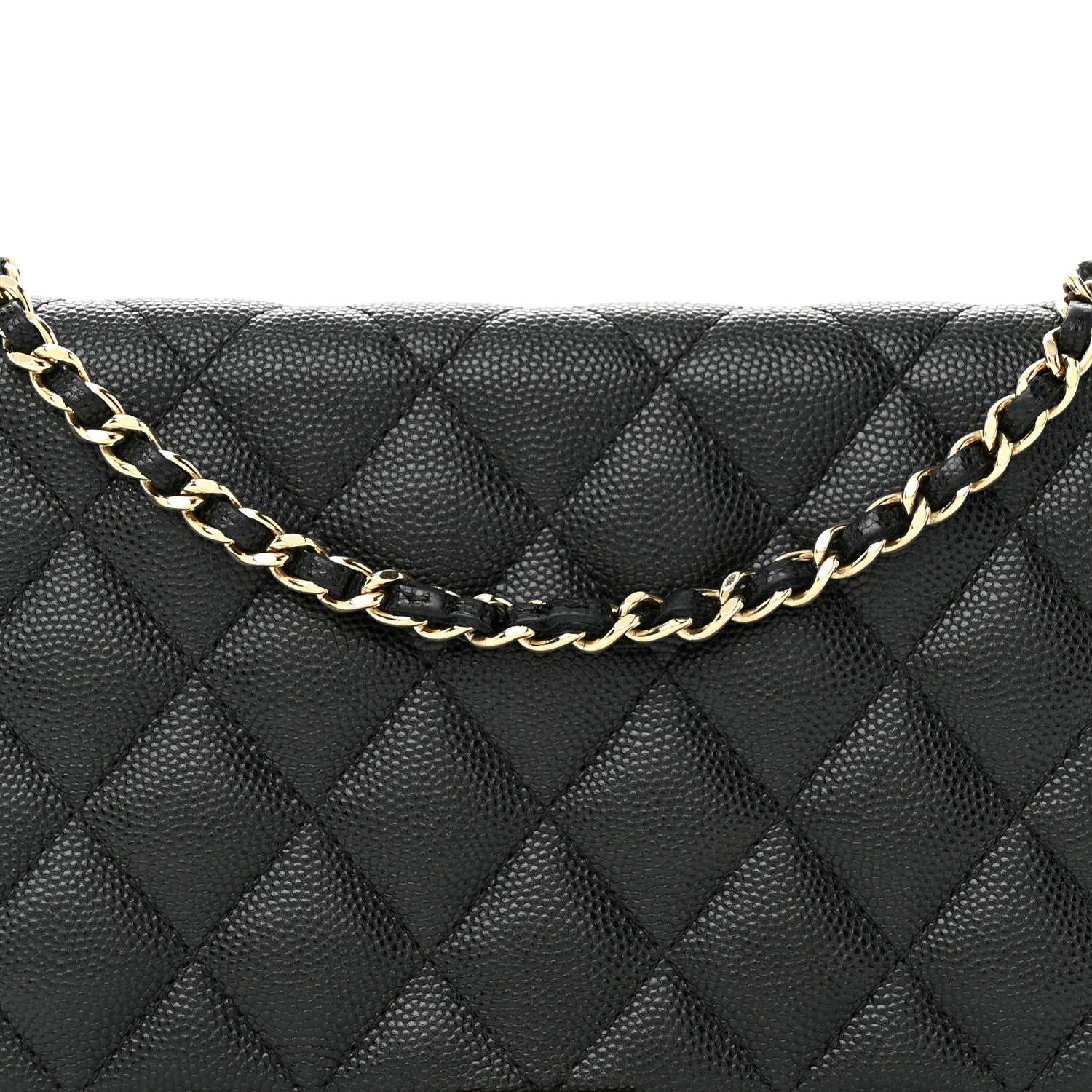 Chanel Caviar Quilted Boy Wallet On Chain WOC Black 9 of 12