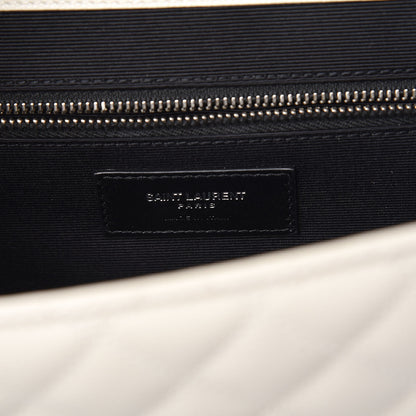 Saint Laurent Grain De Poudre Large Tri-Quilt Monogram Satchel Porcellana 6 of 11