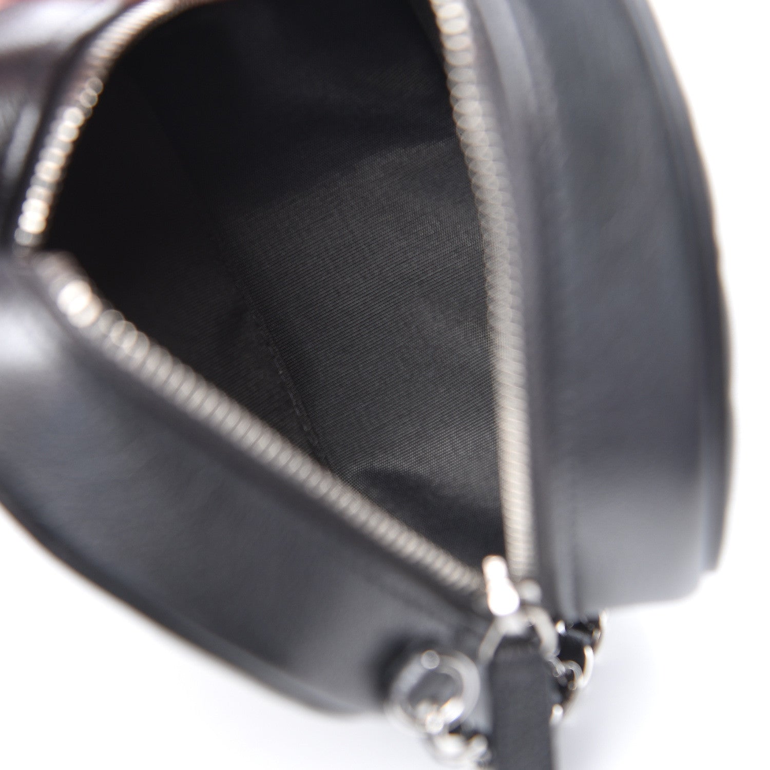 Chanel Goatskin Camellia Quilted Round Clutch With Chain Grey 5 of 10