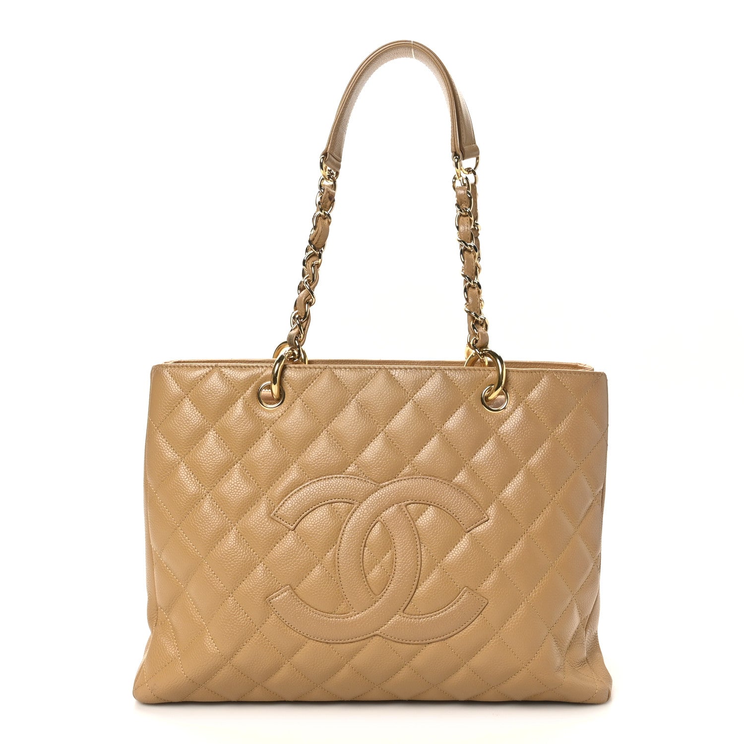 Chanel Caviar Quilted Grand Shopping Tote GST Beige 1 of 10