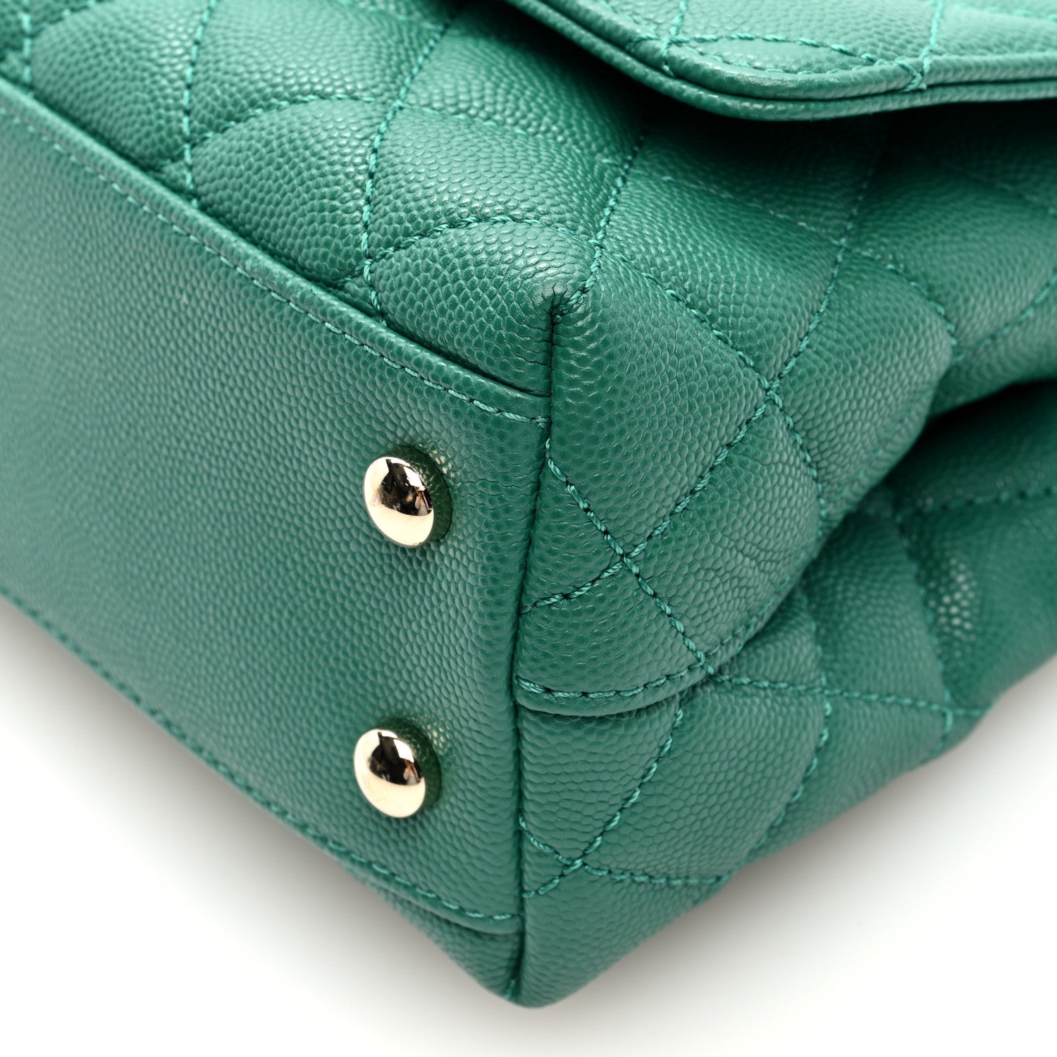 Chanel Caviar Quilted Extra Mini Coco Handle Flap Green 10 of 10