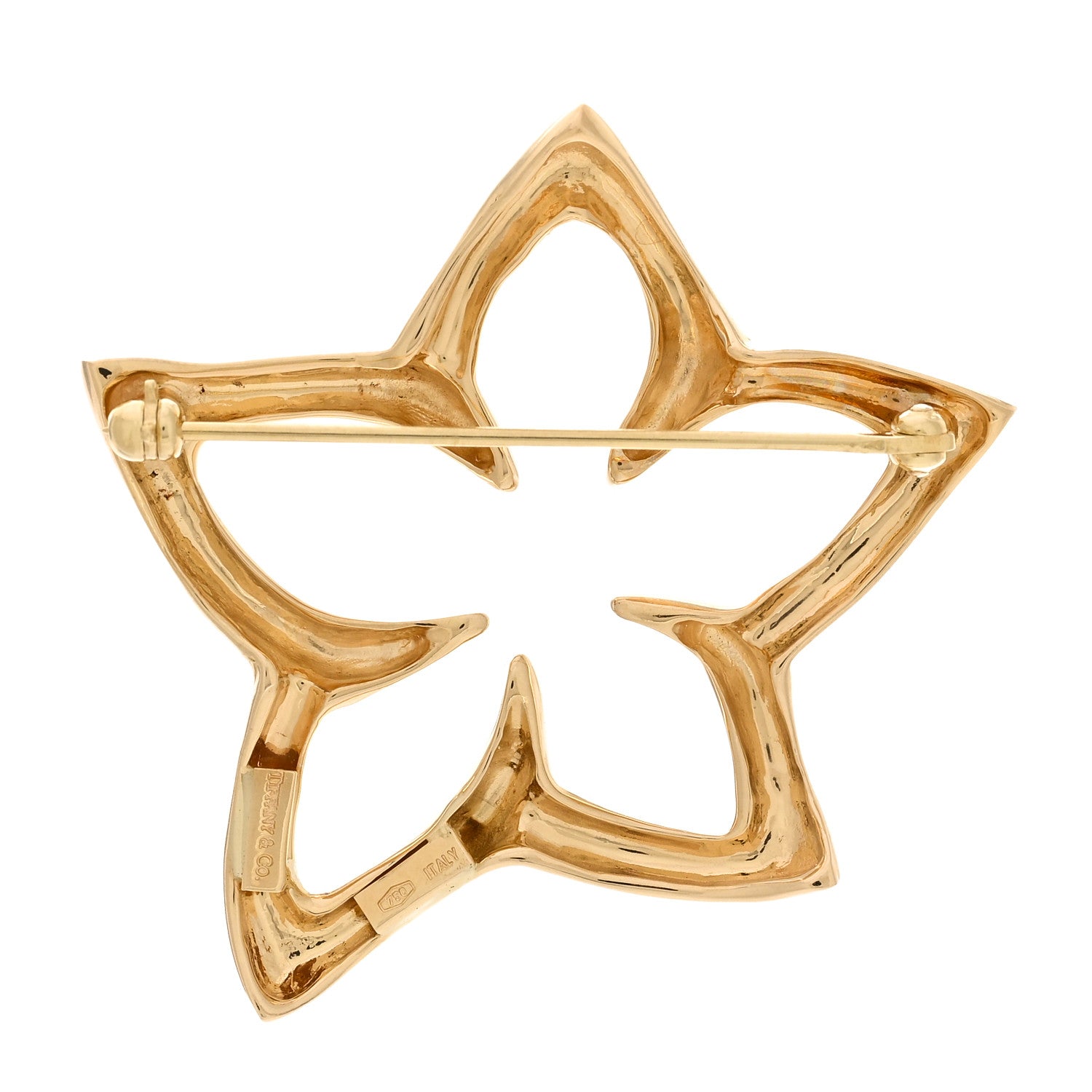 Tiffany 18K Yellow Gold Flower Brooch Pin 3 of 3