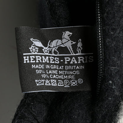 Hermes Wool Cashmere Avalon III Pillow PM Ecru Black 3 of 3