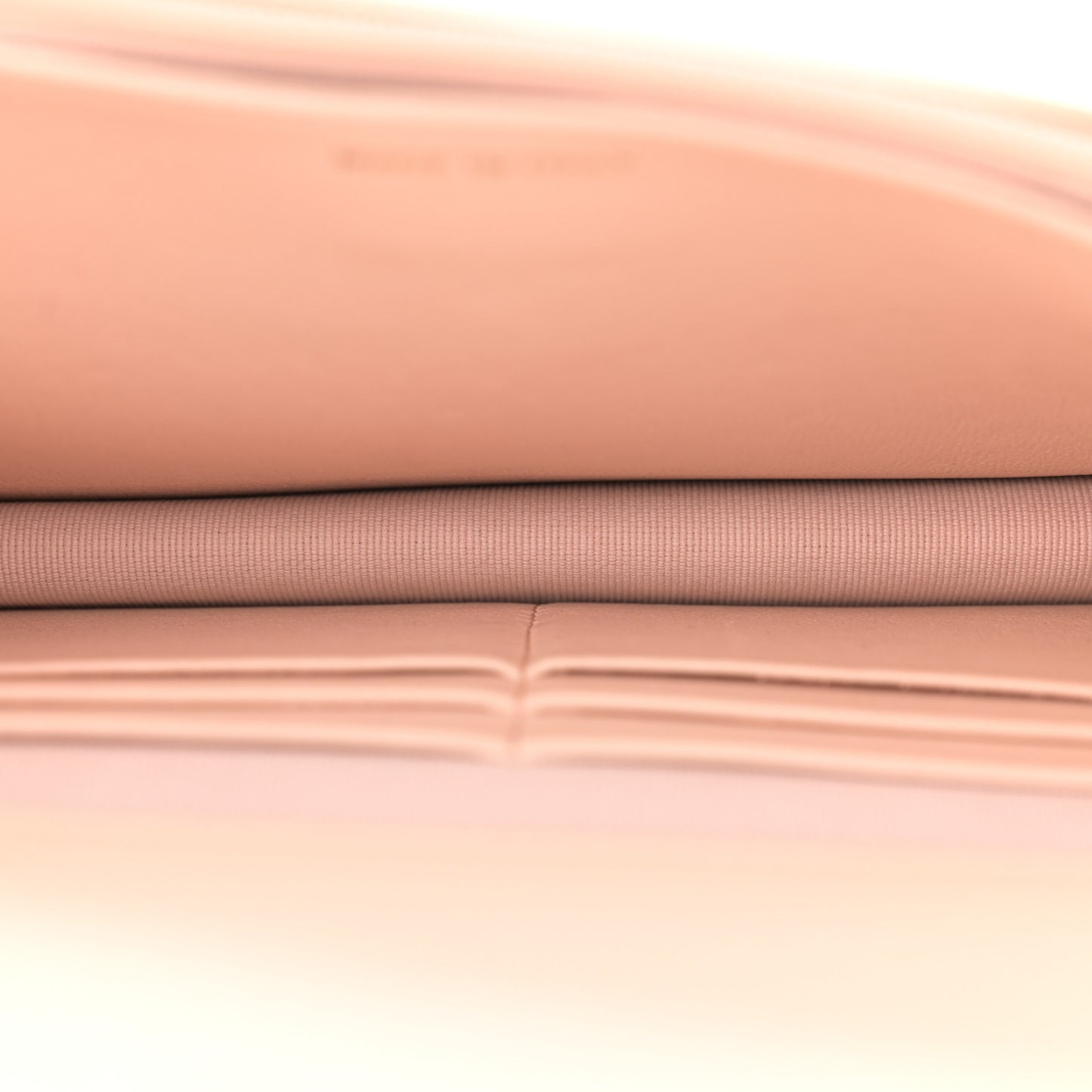 Lambskin Quilted Sweet Camellia Wallet on Chain WOC Light Beige