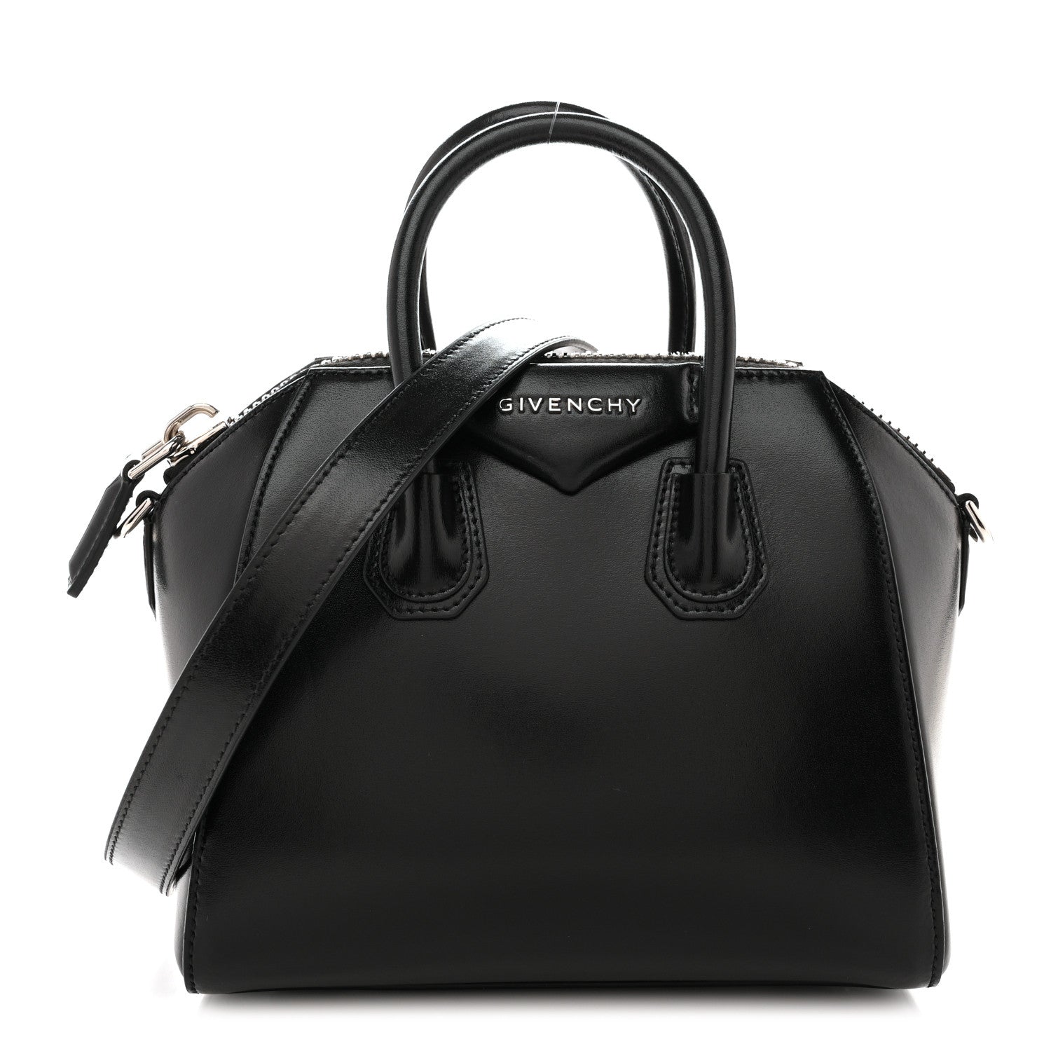 Givenchy Shiny Lord Calfskin Mini Antigona Black 1 of 13