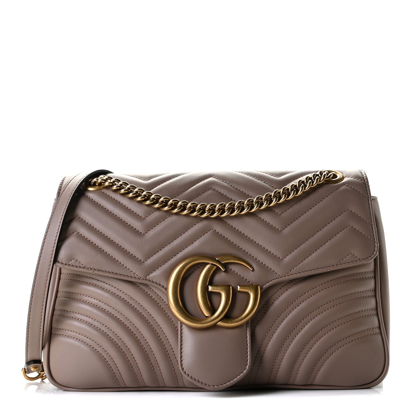 Calfskin Matelasse Medium GG Marmont Shoulder Bag Porcelain Rose