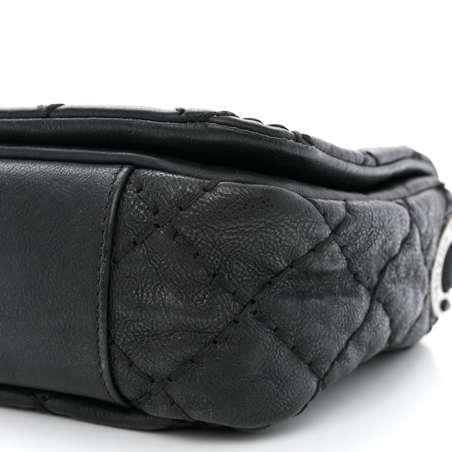 Chanel Calfskin Quilted Double Stitch Flap Black 10 of 10