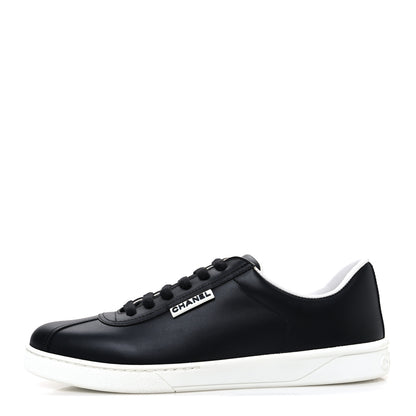 Chanel Calfskin CC Womens Sneakers 40.5 Black 1 of 10