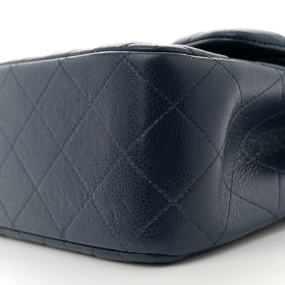 Chanel Caviar Quilted Jumbo Double Flap Navy 10 of 12