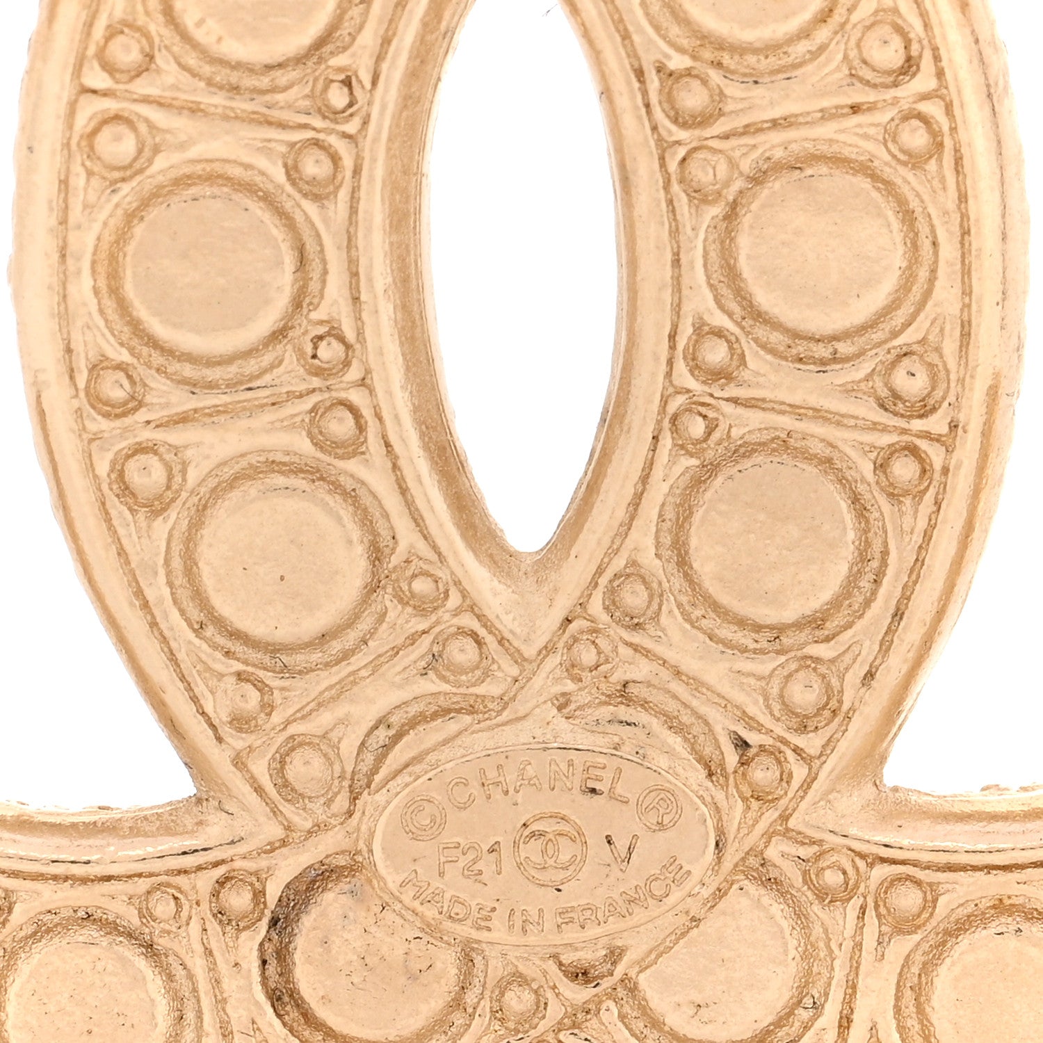Chanel Metal Crystal Graduated Pearl CC Brooch Gold 3 of 4