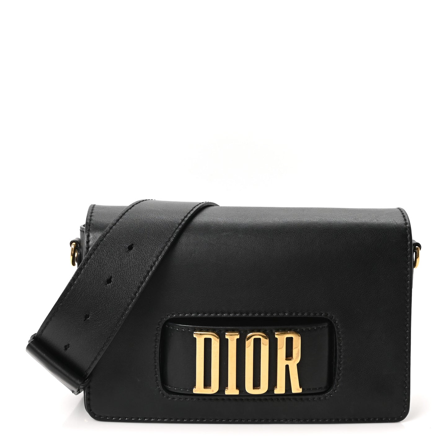 Smooth Calfskin Dio(r)evolution Flap Bag Black