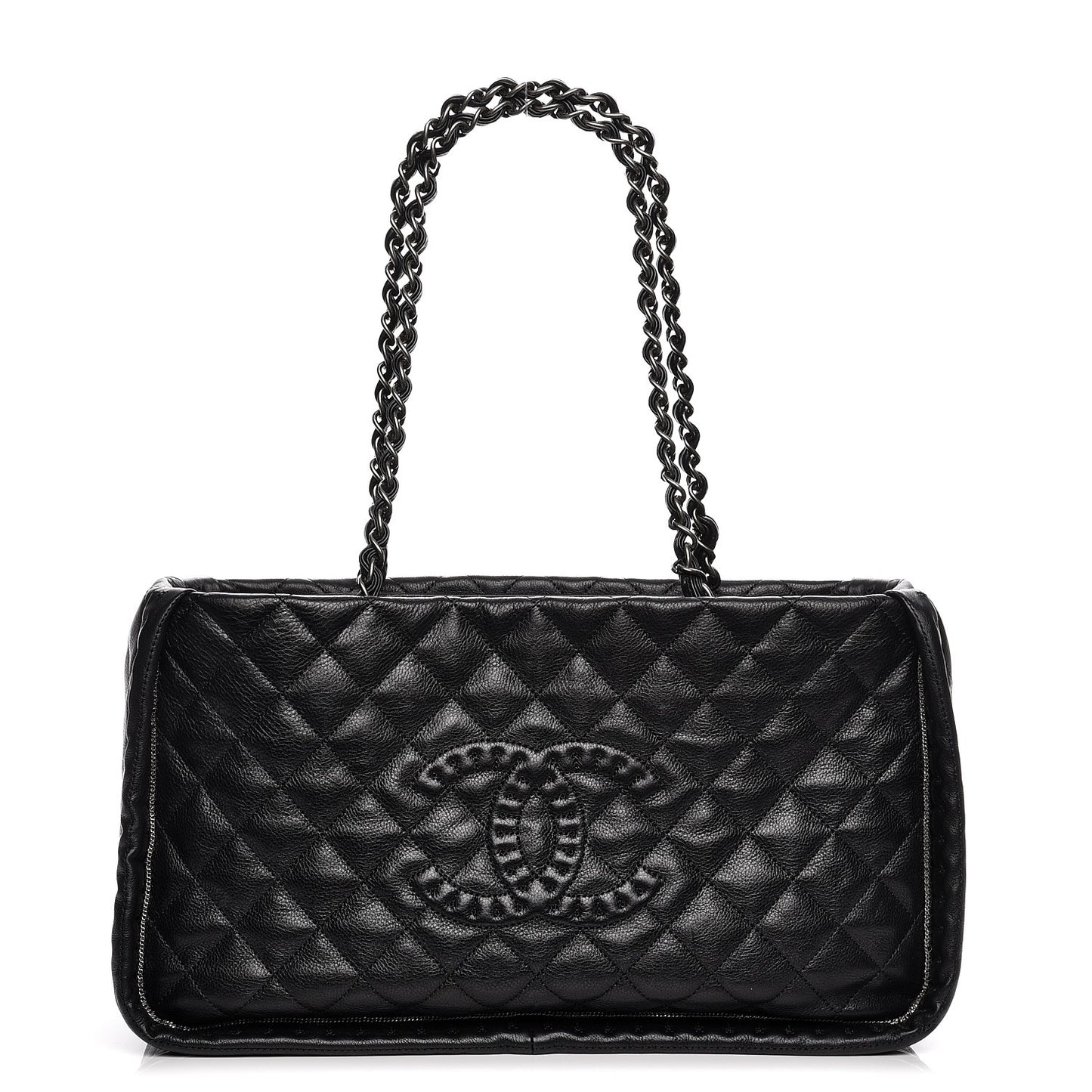 Calfskin Quilted Istanbul Small Tote Black