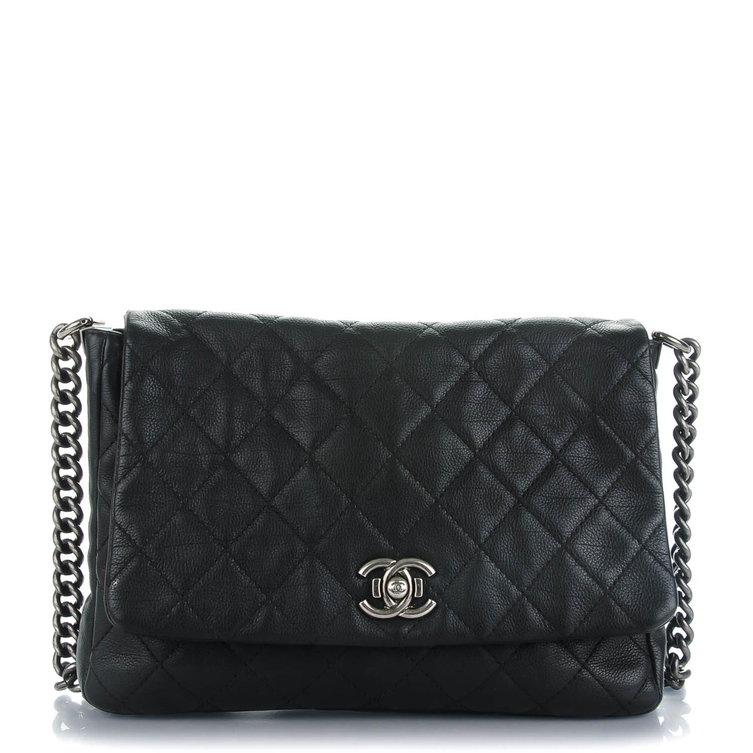Chanel Calfskin Quilted Couture Messenger Black 1 of 7