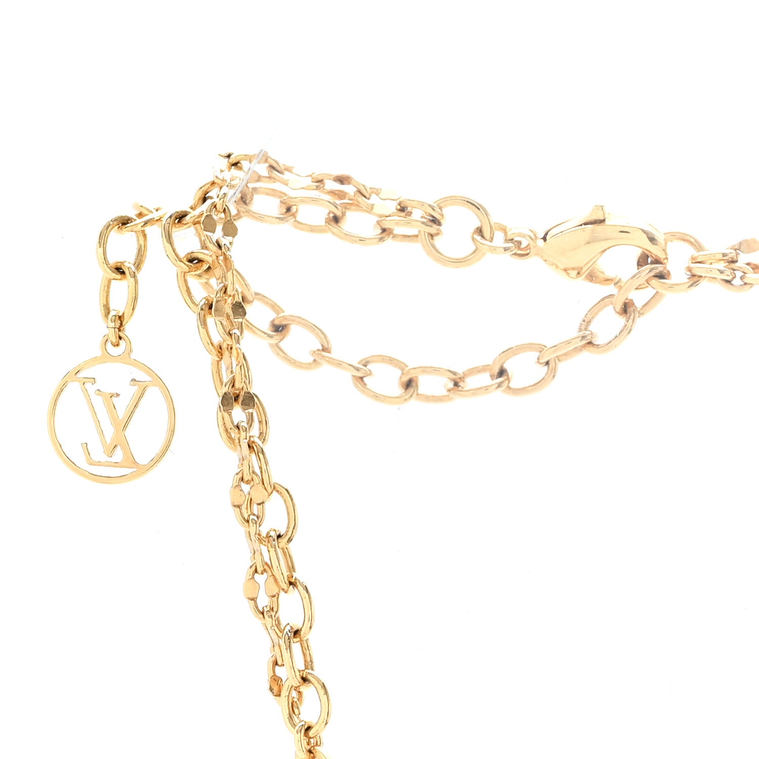 Louis Vuitton Metal Blooming Strass Necklace Gold 5 of 6