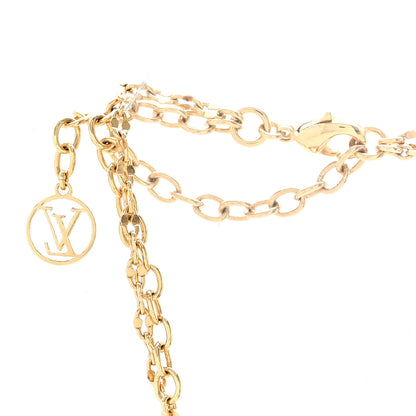 Louis Vuitton Metal Blooming Strass Necklace Gold 5 of 6