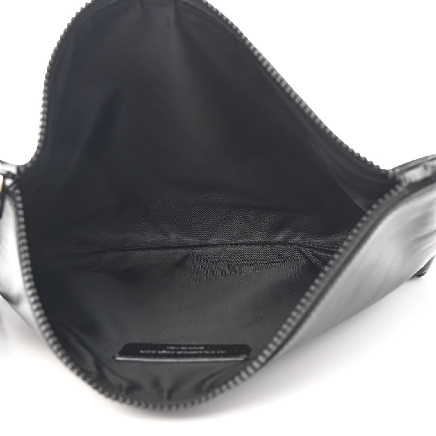 Alexander McQueen Calfskin Studded Unio Jack Skull Zipped Pouch Black 5 of 7