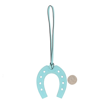 Hermes Swift Paddock Horseshoe Bag Charm Bleu Atoll 2 of 4