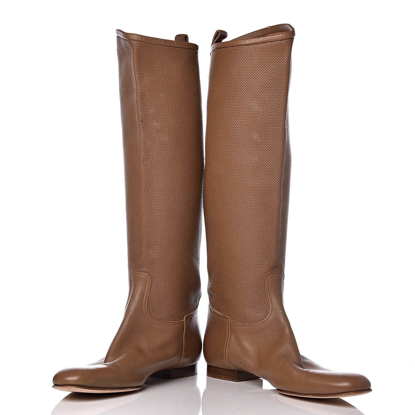 Lambskin Perforated High Boots 37