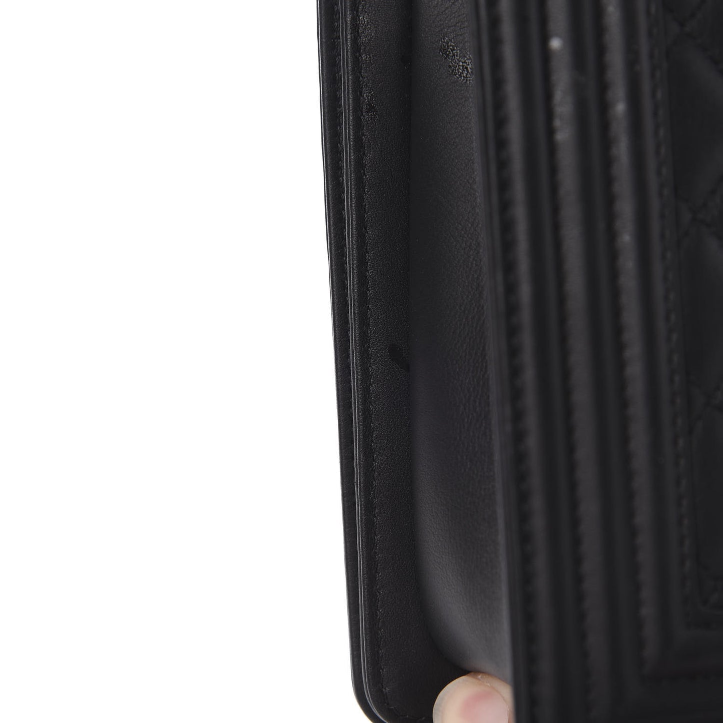 Calfskin Quilted New Medium Boy Flap Black