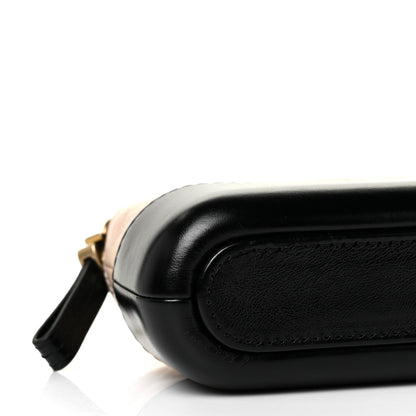 Chanel Aged Calfskin Quilted Small Gabrielle Clutch With Chain Beige Black 9 of 10