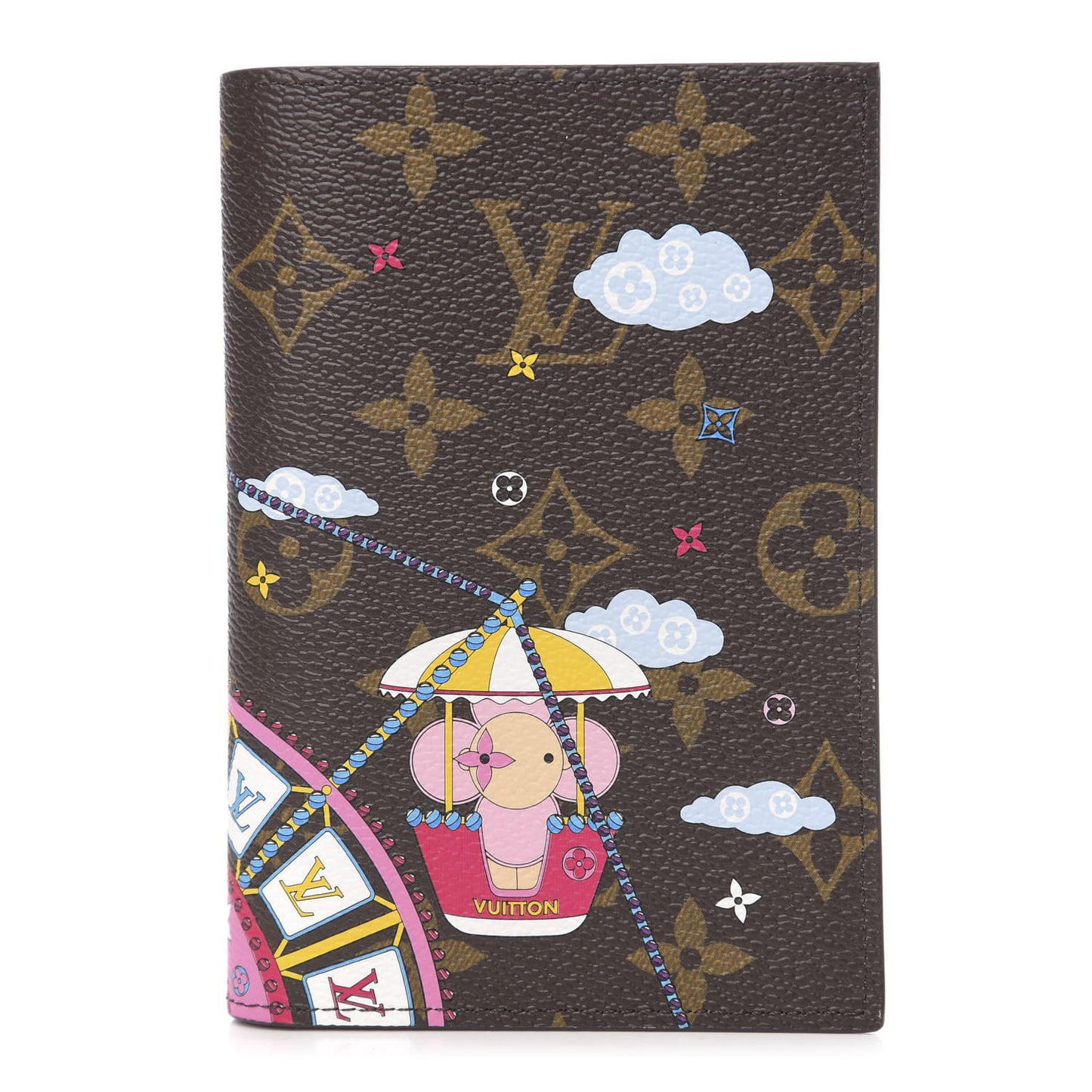 Monogram 2020 Christmas Animation Big Wheel Passport Cover Rose Ballerine