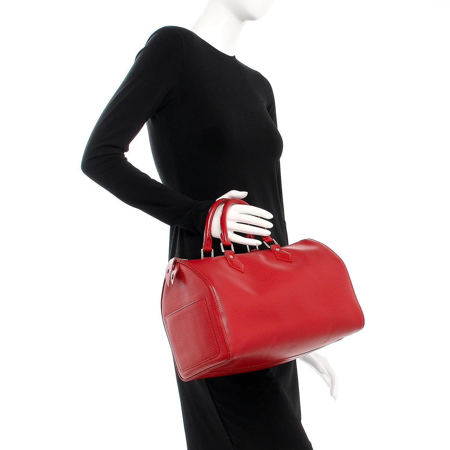 Louis Vuitton Epi Speedy 30 Rouge 2 of 18
