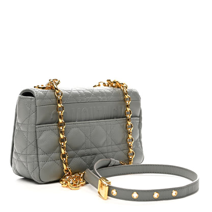 Christian Dior Calfskin Cannage Small Caro Bag Grey 3 of 10