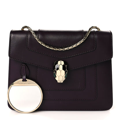 Bulgari Calfskin Small Serpenti Forever Snake Strap Crossbody Bag Plum 1 of 9