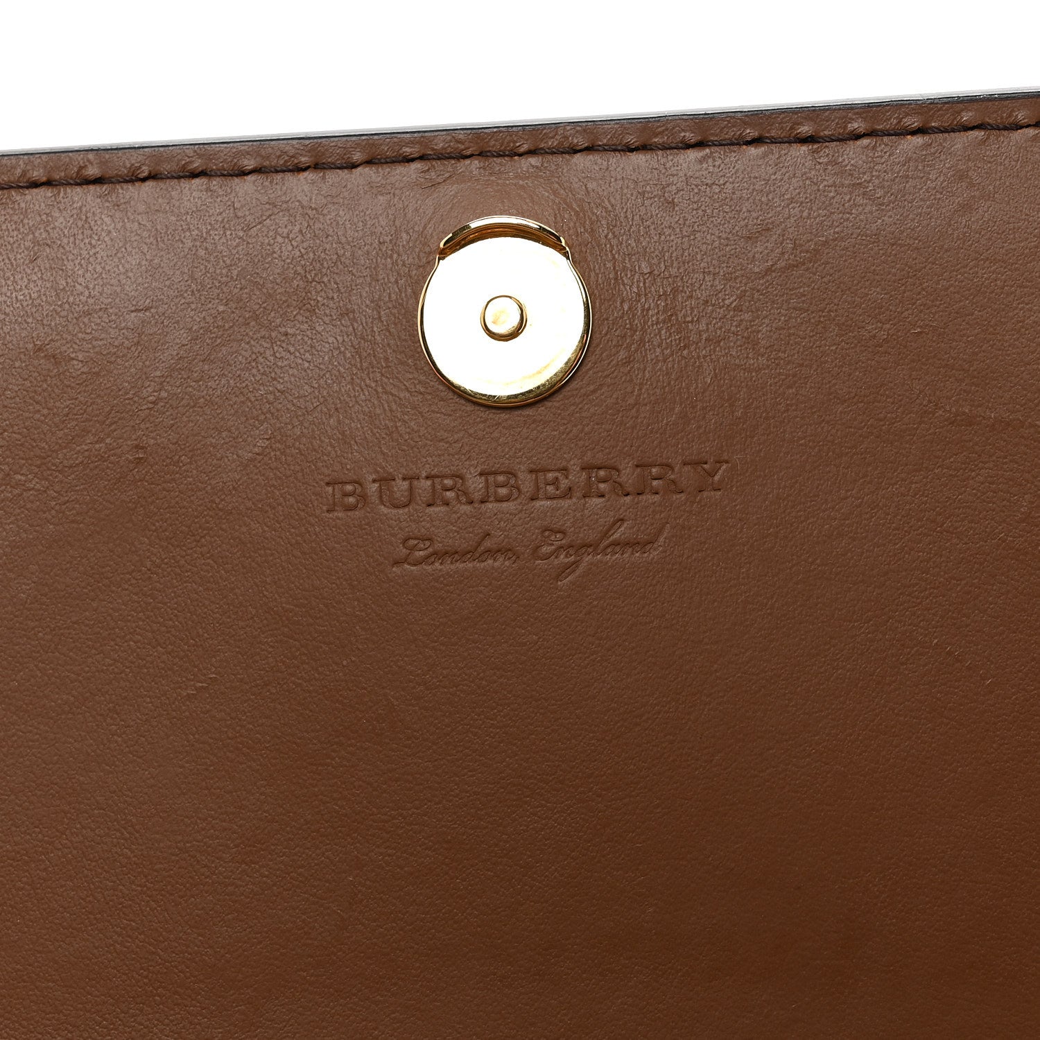 Burberry Derby Calfskin House Check Mini Hampshire Crossbody Tan 6 of 10