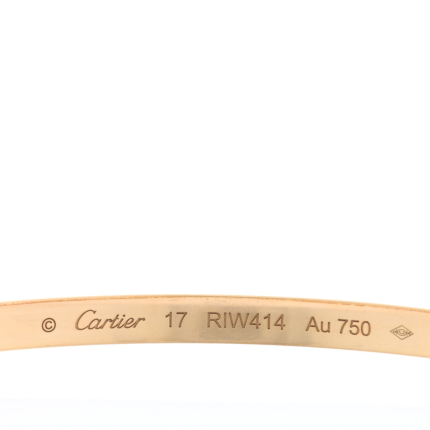 Cartier 18K Yellow Gold Diamond Small LOVE Paved Bracelet 17 3 of 7