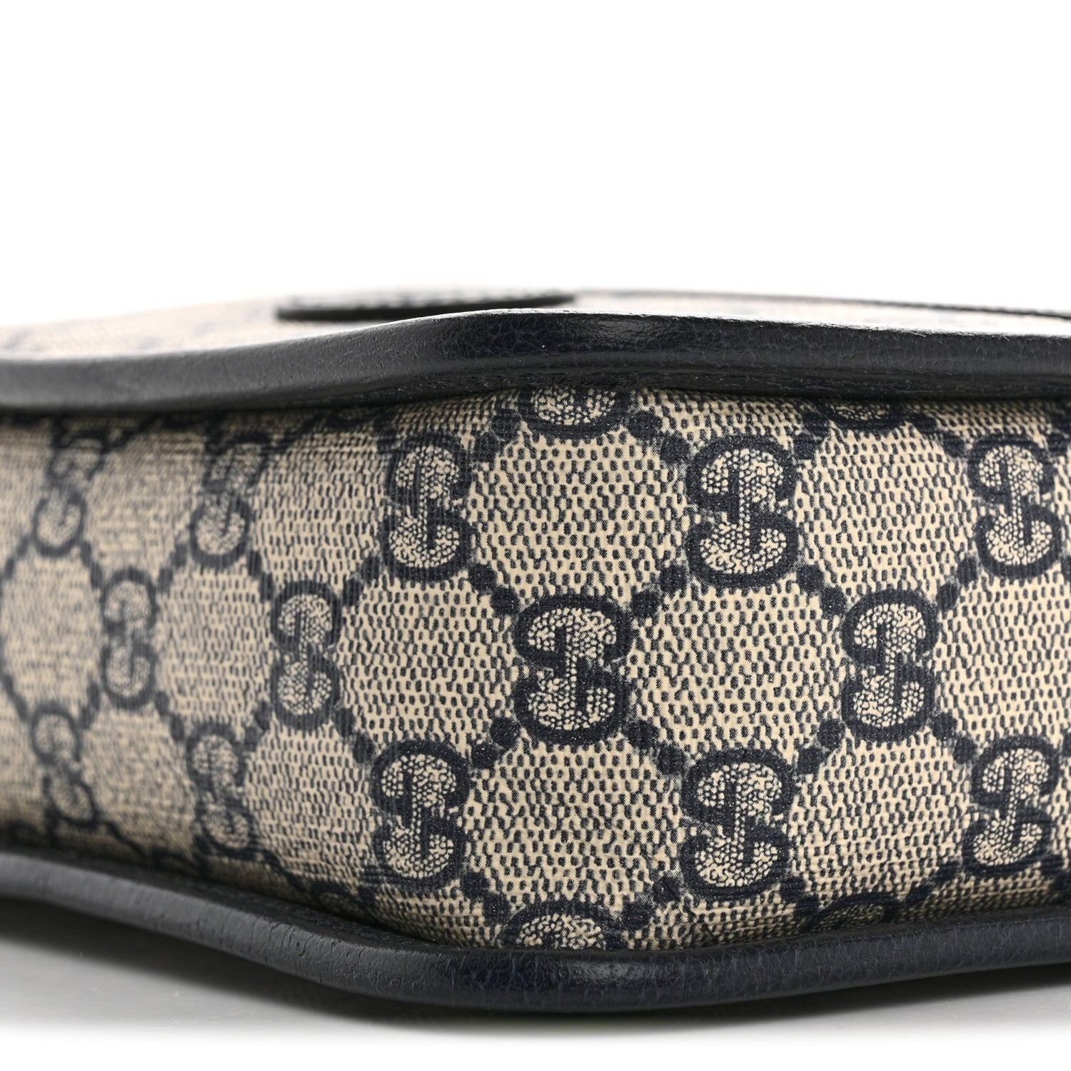 Gucci GG Supreme Monogram Textured Dollar Calfskin Mini Retro Interlocking G Shoulder Bag Beige Blue 10 of 10