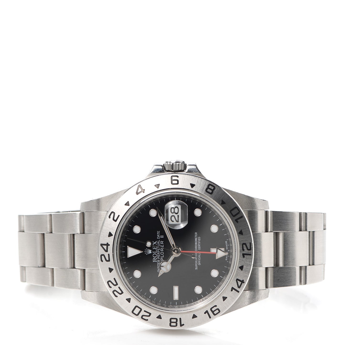 Stainless Steel 40mm Oyster Perpetual Date Explorer II Watch Black 16570
