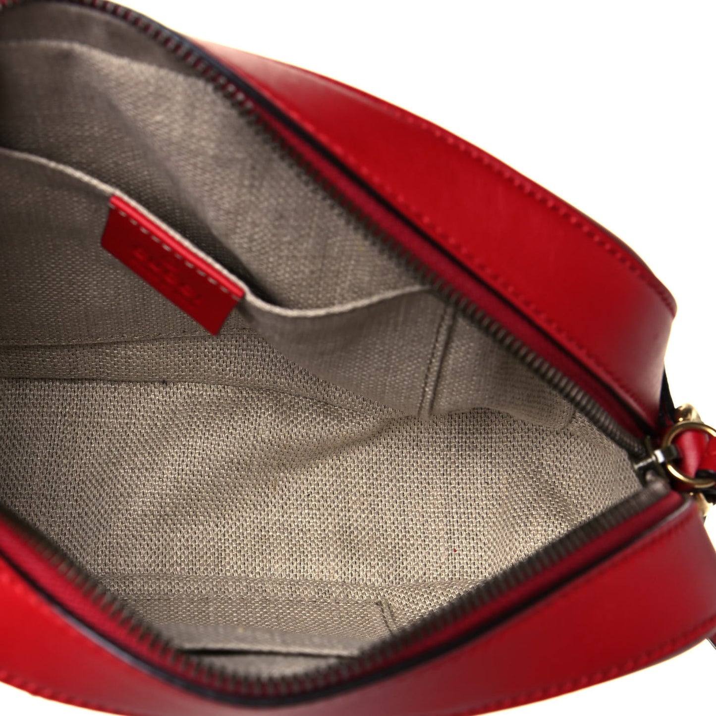 Calfskin Web Small Webby Bee Shoulder Bag Red