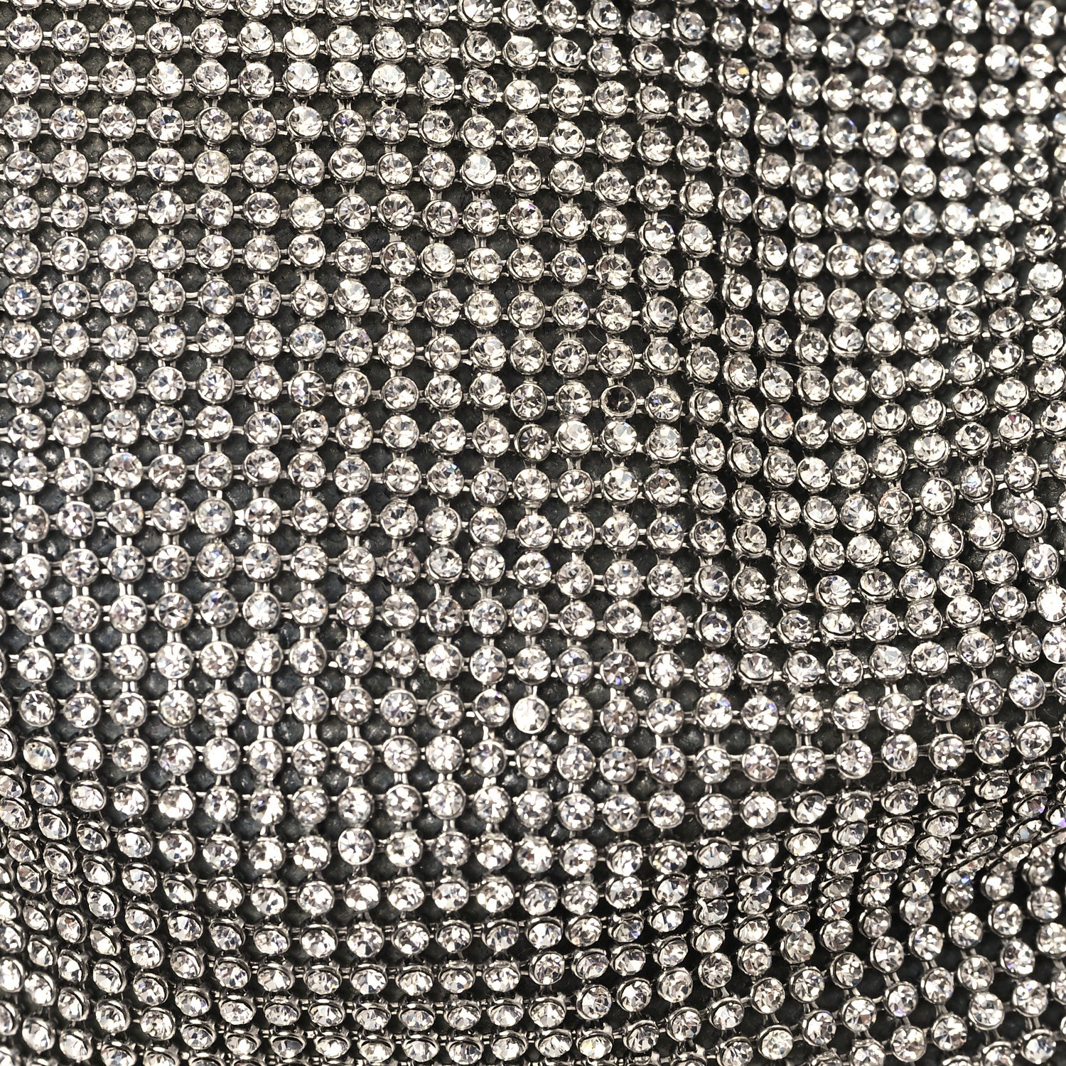 Alexander Wang Mesh Crystal Rhinestone Mini Scrunchie Clutch Black Silver 11 of 11