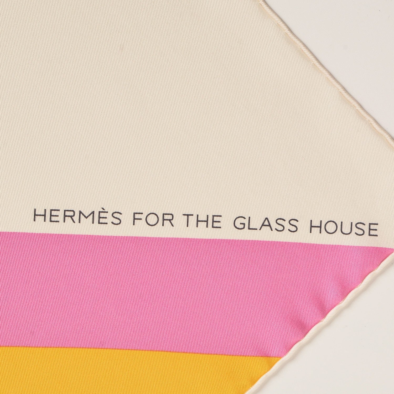 Hermes Silk Centered Rhyme de Elaine Lustig Cohen Scarf 90 Creme Jaune Rose 4 of 5